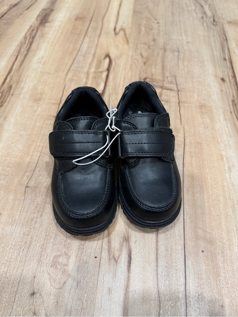 The Children's Place Black Slip-On Velcro Kids Dress Shoes